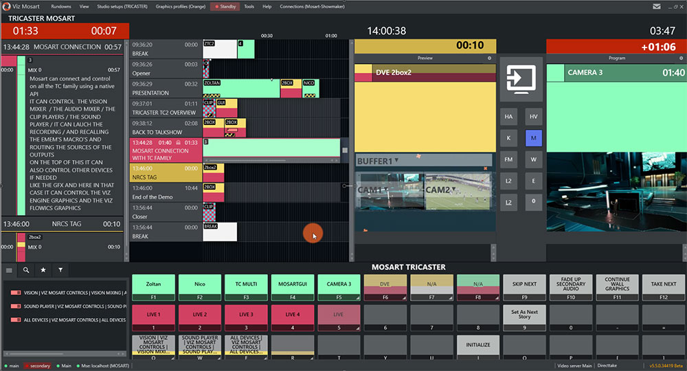 EVS Viz Mosart GUI