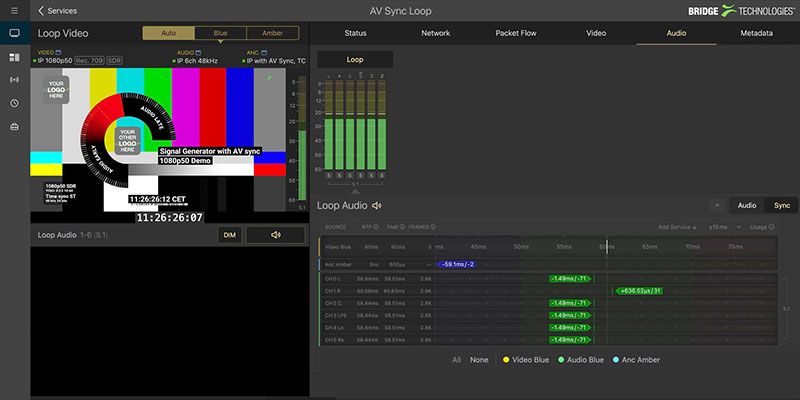 Bridge VB440 Compares AV Sync across Multiple Delivery Paths for Video Services Bridge AVSyncmp43