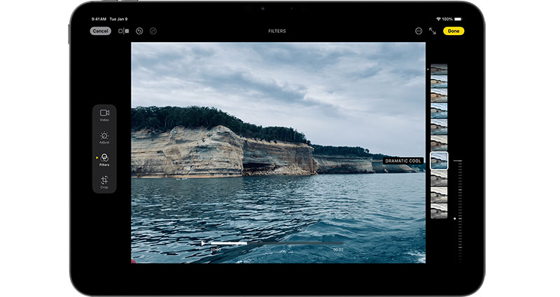 HDR techicolor ipad video edit filters
