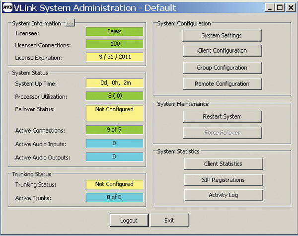 RTS vlink virtual matrix